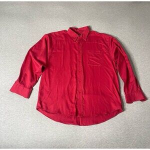 Red House Men’s Solid Red Button-Up Dress Shirt
